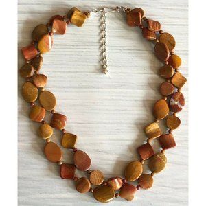 Jay King Sterling Silver 925 DTR Mine Finds Two Strand Mixed Red Jasper Necklace
